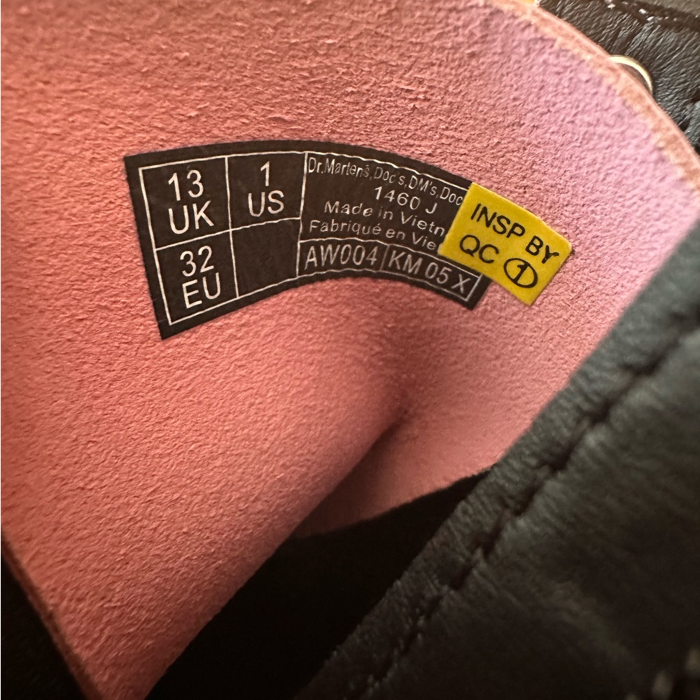 Dr. Martens Glossy Pink Combat Boots - Picture 3 of 3